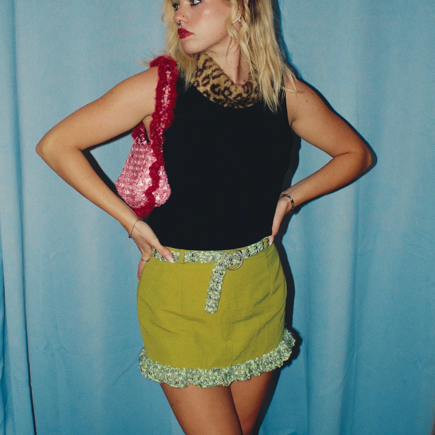 Green Ruffle Mini + Belt (Copy)