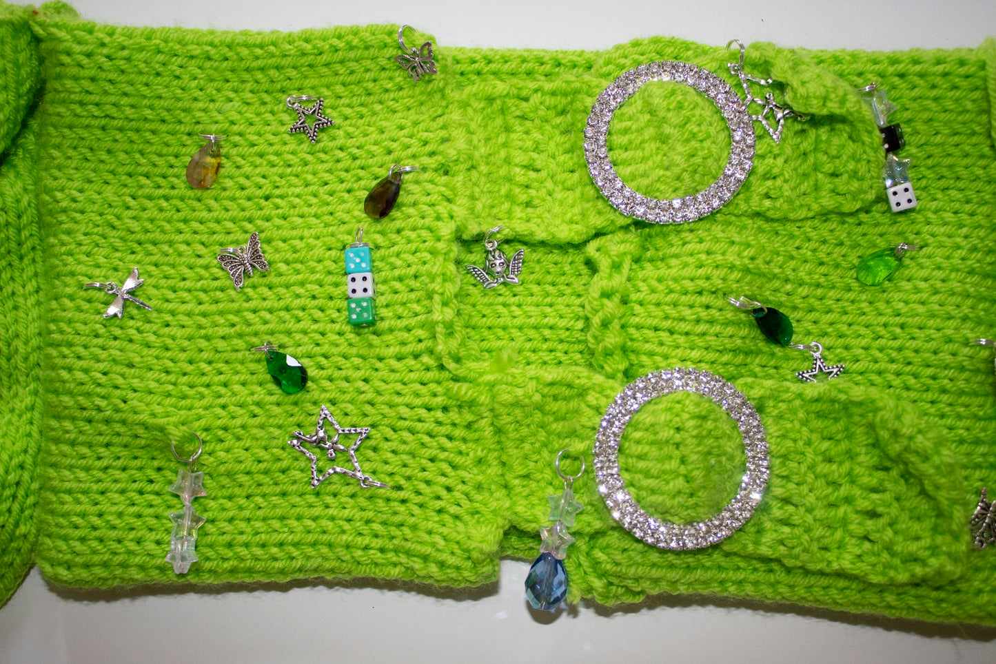 Green Puff Sleeve Charm Top