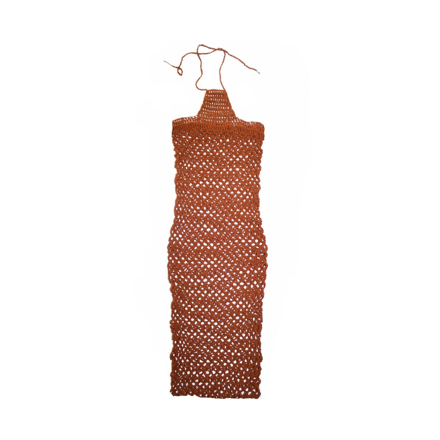 Brown Mesh Midi