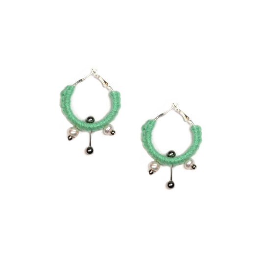 Sea Green Piercing Earrings