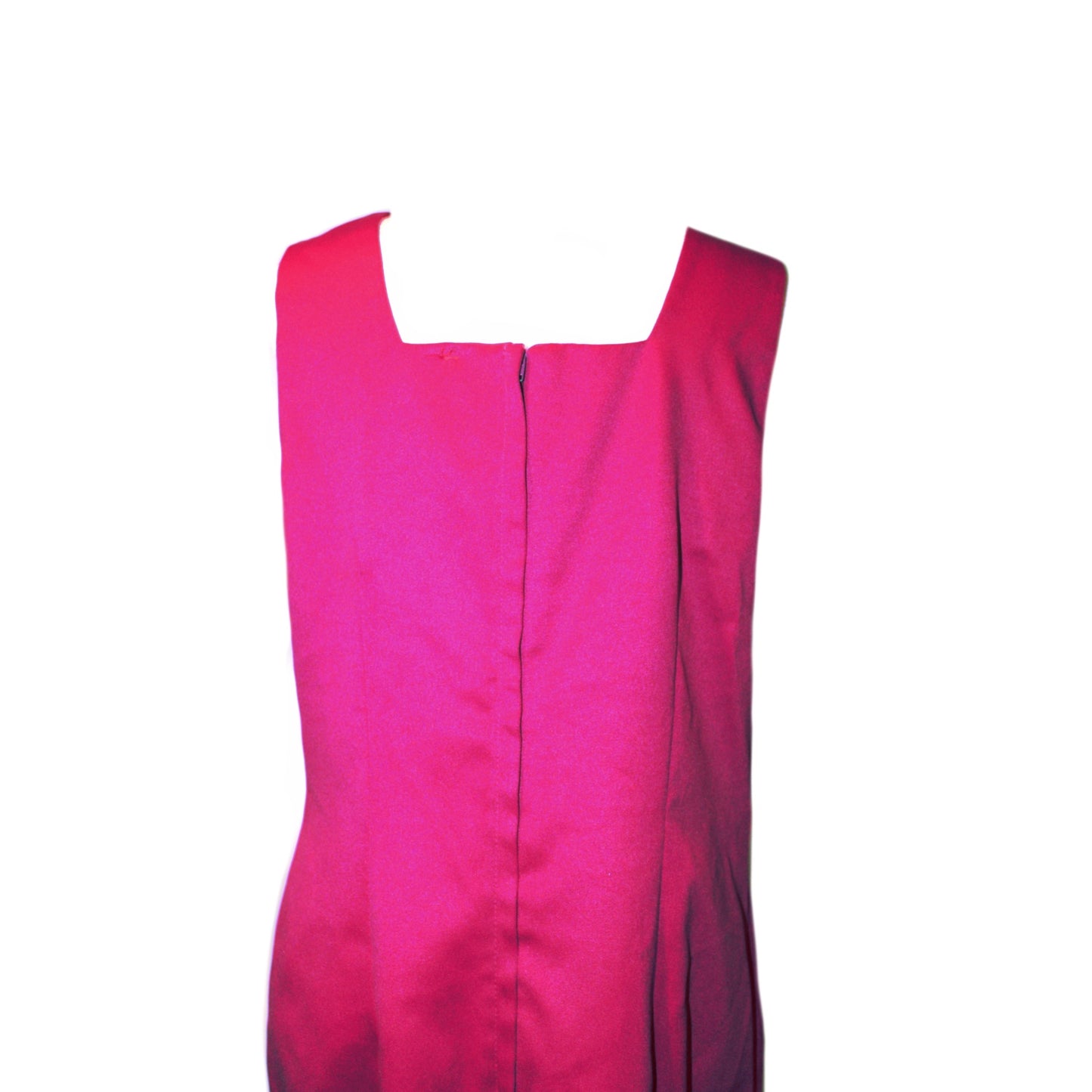 Magenta Ruffle Trim Dress