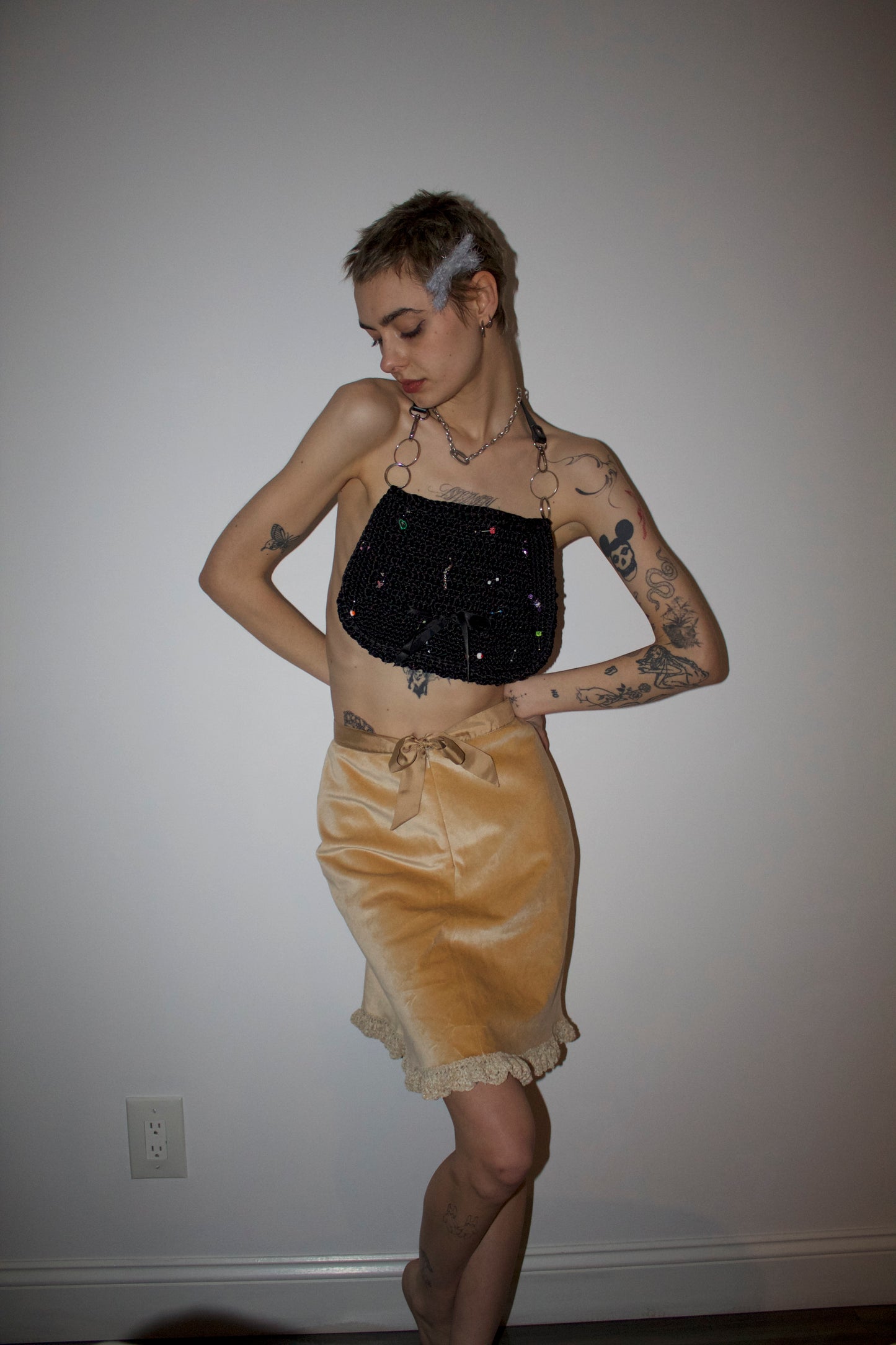 Velvet Midi Skirt