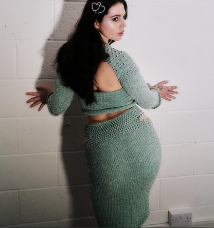 Seagreen Beaded Sleeves