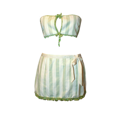 Green Striped Jacket Outfit