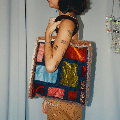 Mohair Patchwork Tote
