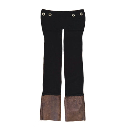 Brown Cuff Grommet Pants