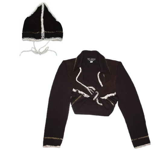 St. John Tie Sweater with Scarf