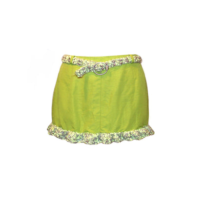 Green Ruffle Mini + Belt