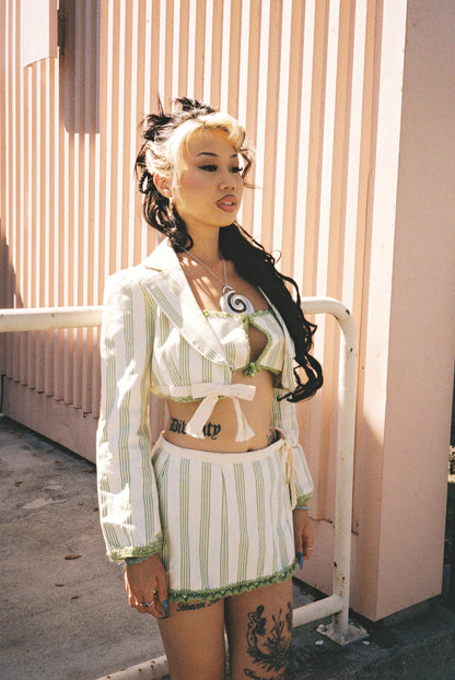 Green Striped Jacket Outfit (Copy)