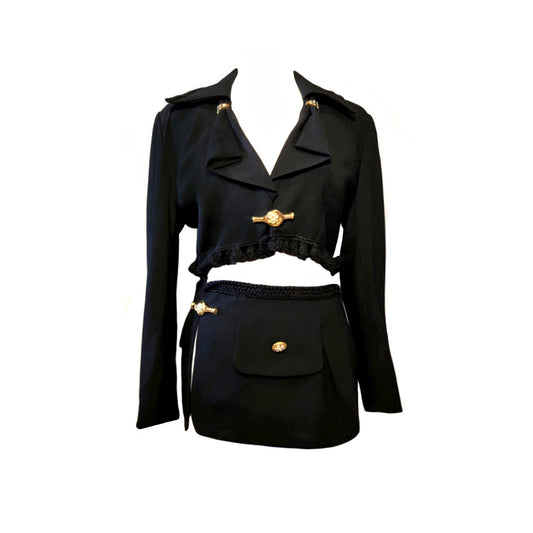 Golden Clasp Jacket Set