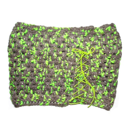Rhinestone Lime Mini Skirt
